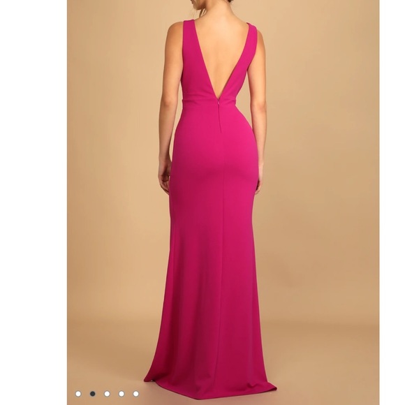 LULUS sz XL Stunned By You Mermaid Maxi Dress Rhinestone Deep VNeck Stretch NEW - Picture 12 of 16